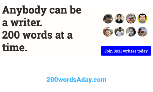 200 Words a day - writing community
