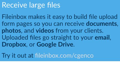 File Inbox - make it easy to build file upload form pages